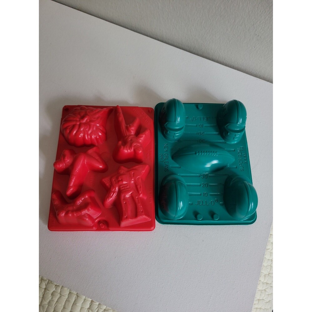 Vintage Jello Molds 2 Power Rangers 2 Super Bowl